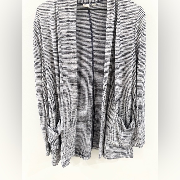 Gap Long Sleeve Striped Open Front Cardigan Blue Size Small - Picture 4 of 7